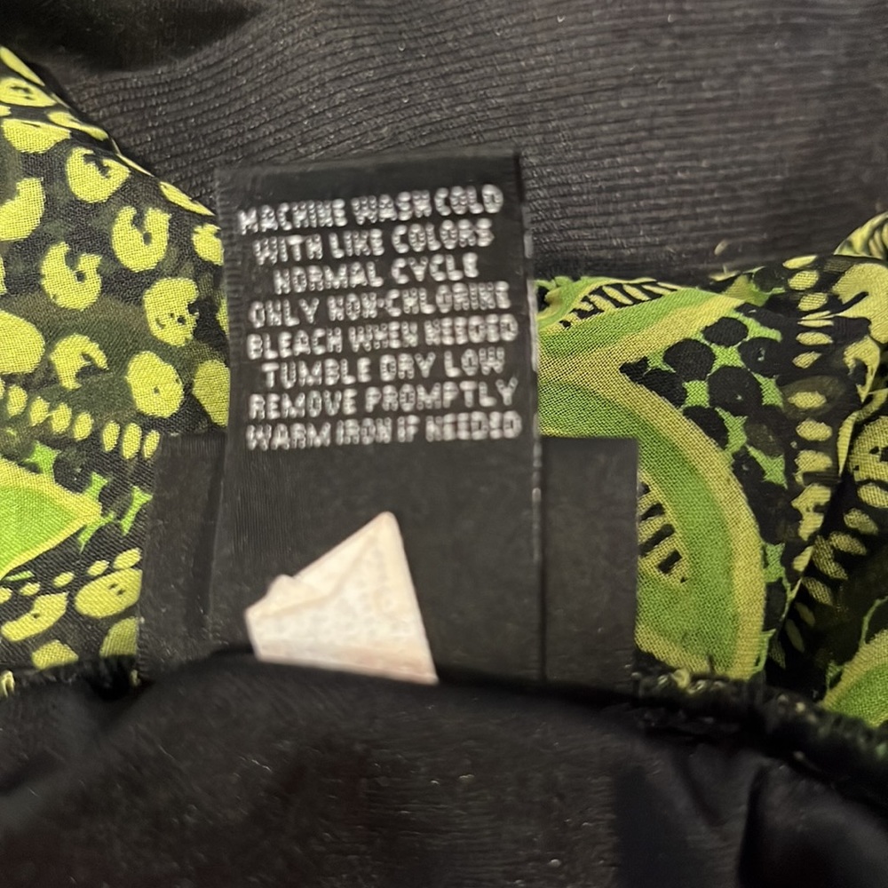 Mossimo women black green floral skirt size M - Picture 8 of 10